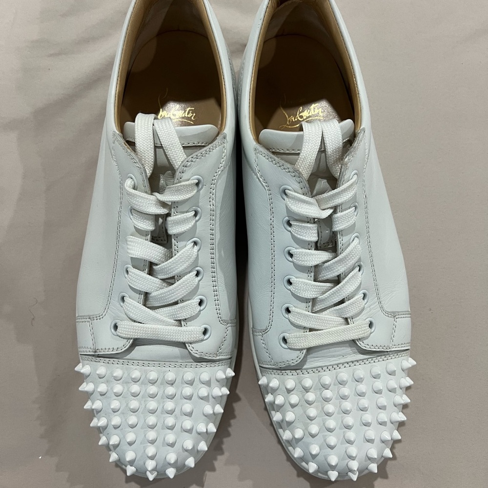 Christian Louboutin White Leather Sneakers
